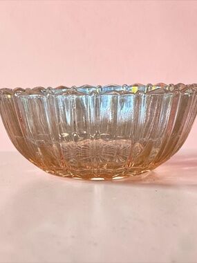 Vintage Anchor Hocking Fortune Pink Depression Glass Dessert Bowl